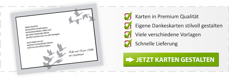 Danksagungskarten Trauerfall