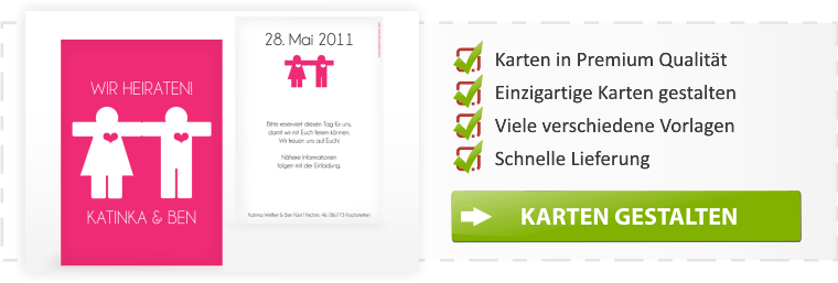 Save the Date Karten für die Hochzeit